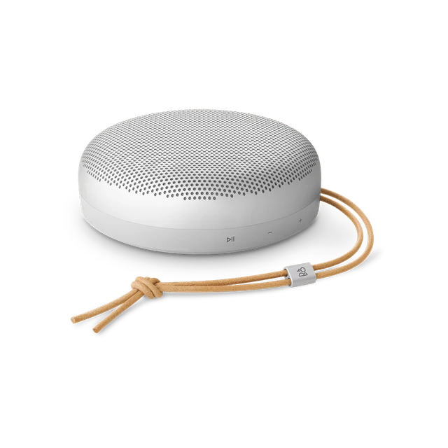 BANG & OLUFSEN Beosound A1 3Gen – Natur-Aluminium, Eucalyptus Grün, Honey Tone
