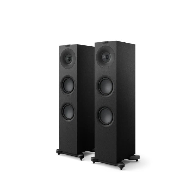 KEF Q7 Meta – Satin Schwarz, Walnuss