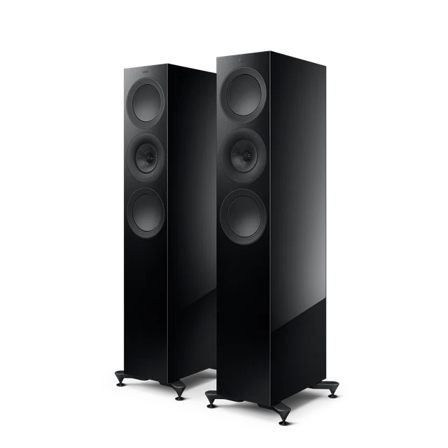 KEF R7 Meta – Satin Schwarz, Walnuss